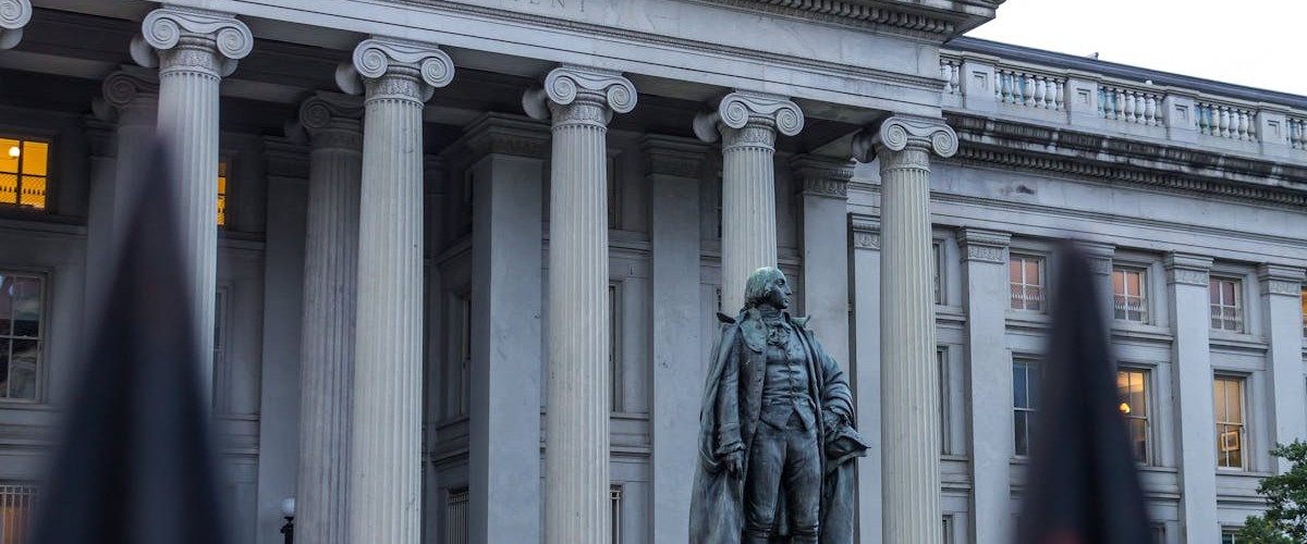US Treasury Department building in Washington DC