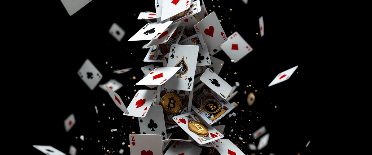 A house of cards collapsing — Ponzi schemes always end the same way