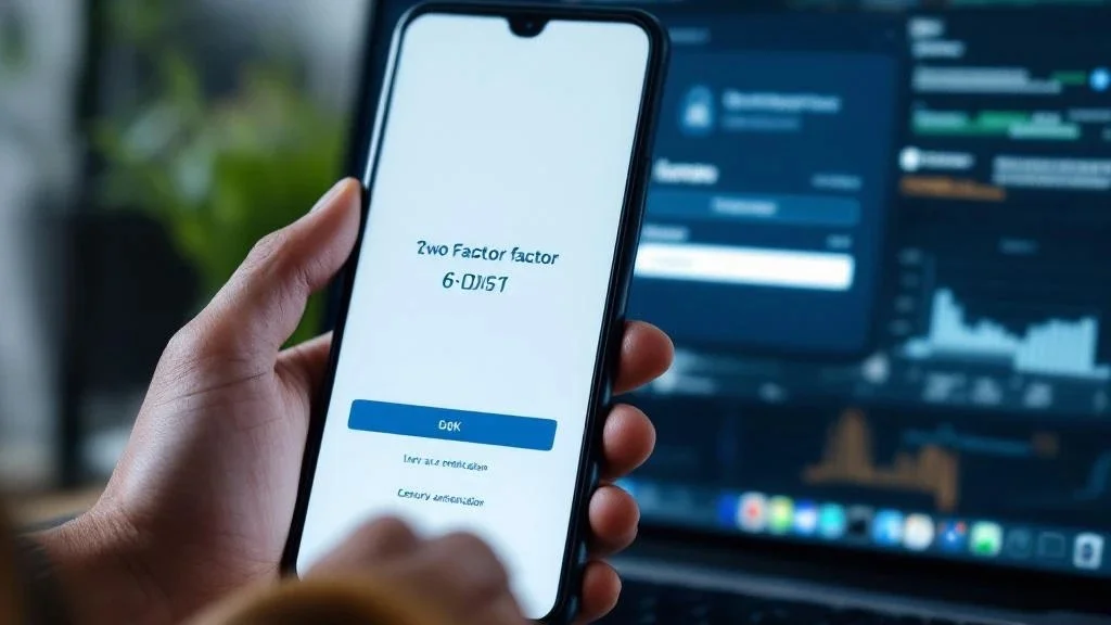 Two-factor authentication device for secure account access